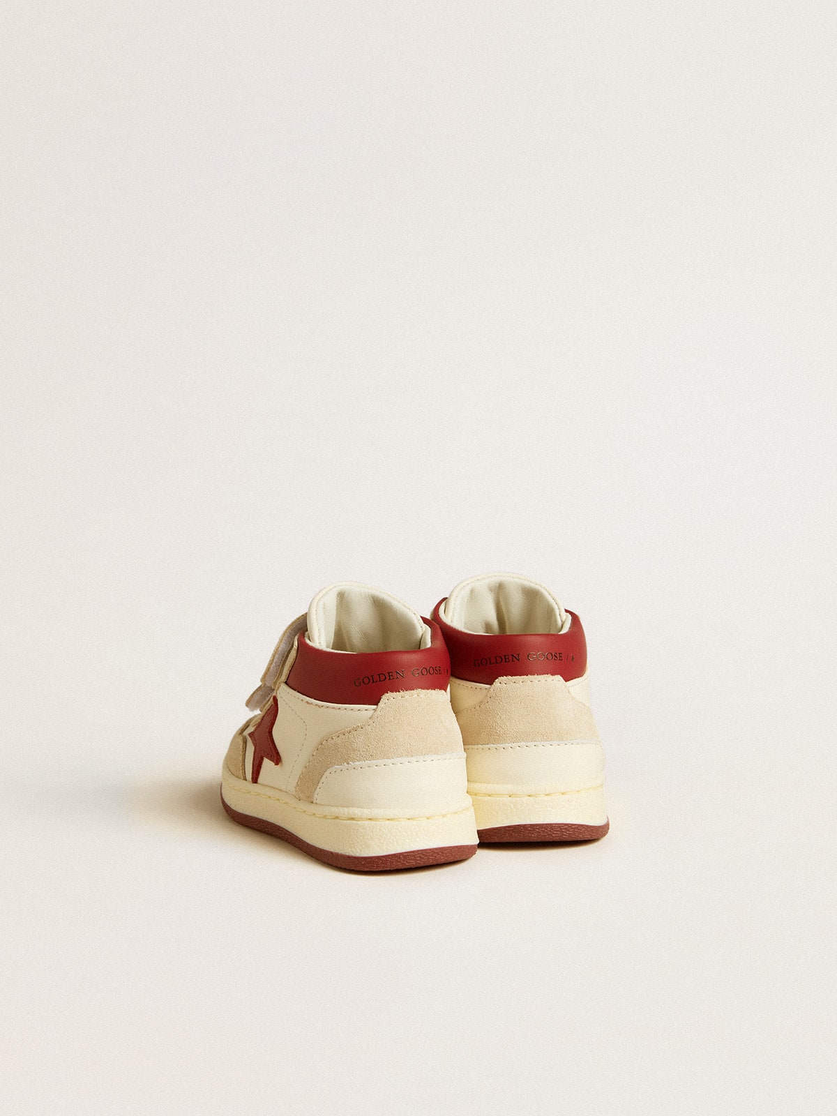 June Junior in nappa and suede with red leather star and heel tab - Golden Goose Kids