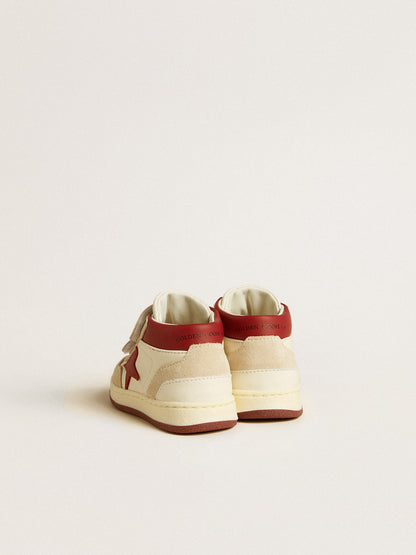 June Junior in nappa and suede with red leather star and heel tab - Golden Goose Kids