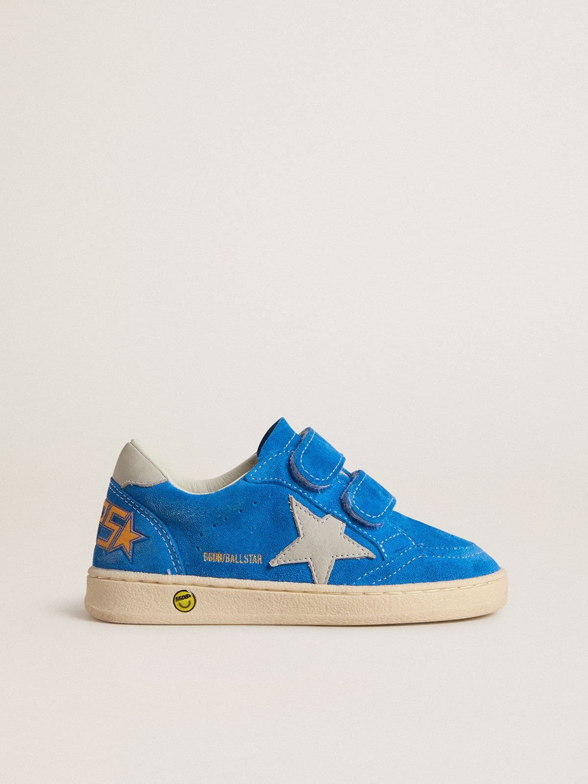 Teen Ball Star in light blue suede with gray nubuck star and heel tab - Golden Goose Kids