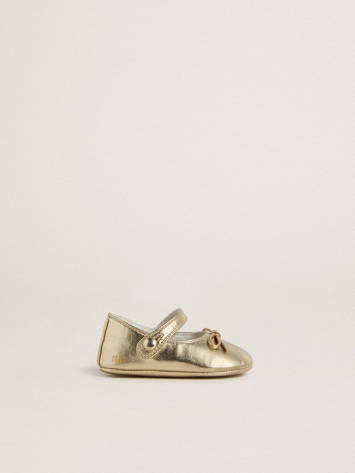 Sofi Baby ballet flats in gold leather - Golden Goose Kids