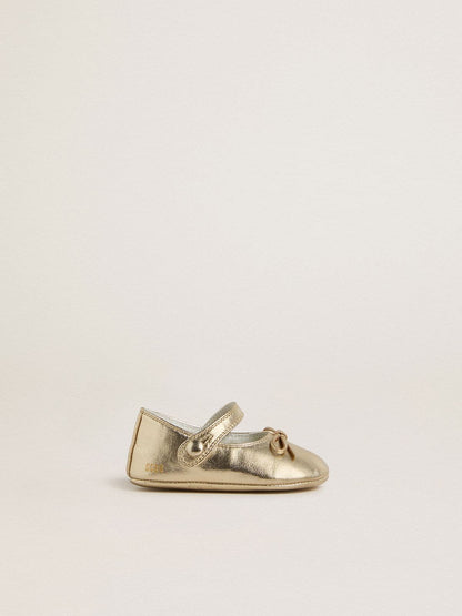 Sofi Baby ballet flats in gold leather - Golden Goose Kids