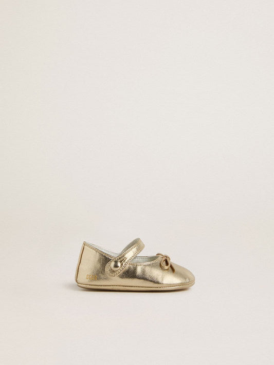 Sofi Baby ballet flats in gold leather - Golden Goose Kids