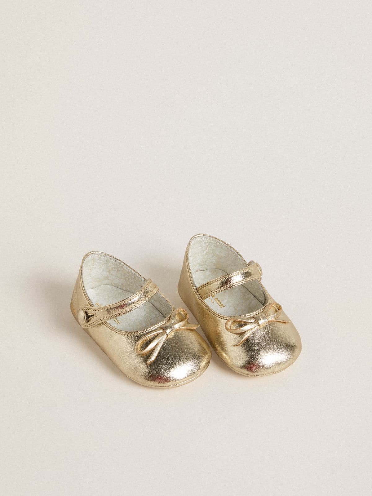 Sofi Baby ballet flats in gold leather - Golden Goose Kids