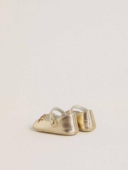 Sofi Baby ballet flats in gold leather - Golden Goose Kids